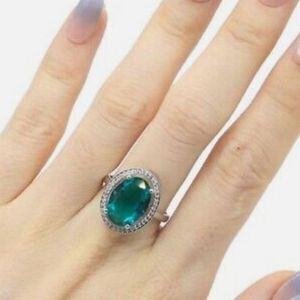 Nwot 925 Sterling Silver Aquamarine Ring, sz 6.5